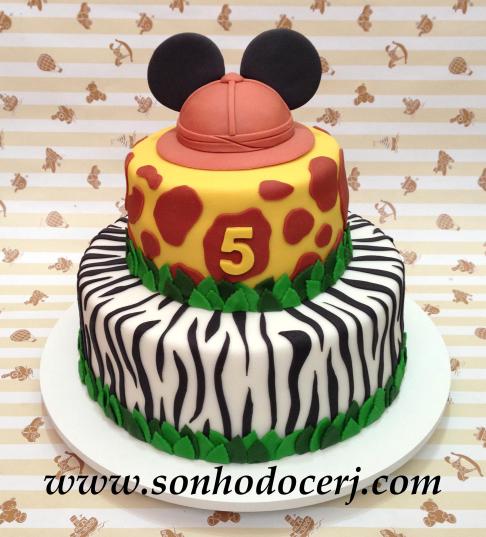Bolo Mickey Safari! (Cód: B207)