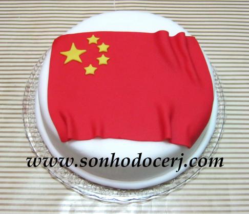 Bolo Bandeira da China! (Cód.: B184)