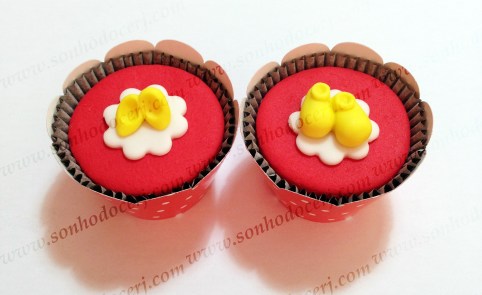 Cupcakes! Sapatinhos Minnie (), Sapatinhos Mickey ()