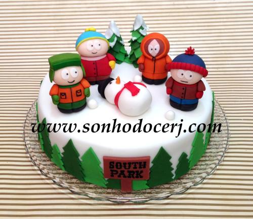 Bolo South Park! Toda a decoração minuciosamente esculpida à mão! (Cód: B175)