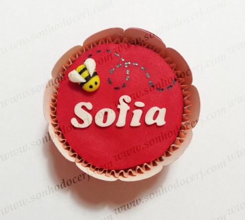 Cupcake Abelhinha 3D com nome! (F)