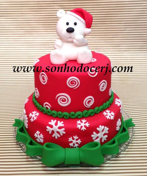 Bolo Natal - Ursinho! (Cód.: B211)