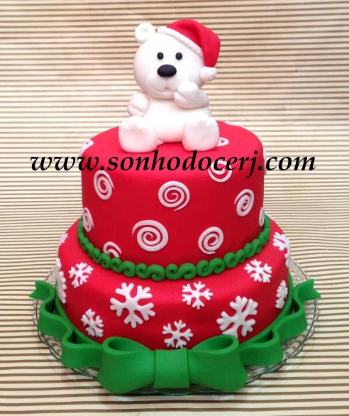 Bolo Natal - Ursinho! (Cód.: B211)